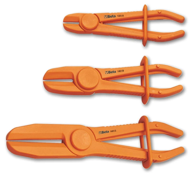 Beta 14810200 Model 1481 PL/S3 Plastic Hose Pliers, 3 Pieces - Image 1