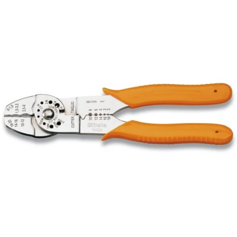 Beta 16020005 Model 1602 A Crimping Plier for Insulated Terminals, Standard Model, 0mm-6mm