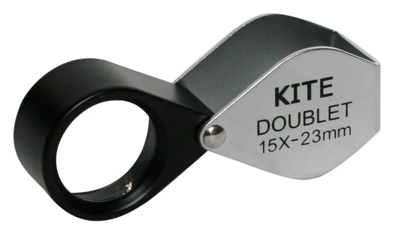 Doublet Kite 15 x -lente Front 15 x Magnification, Diameter 23 mm, Colour: Black - Image 1