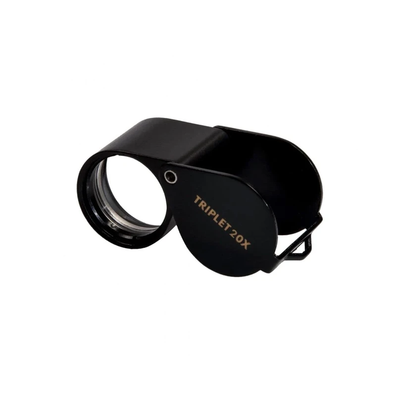 Kite Triplet 20 x magnifying glass; 20 x magnification. Diameter: 21 mm. Black