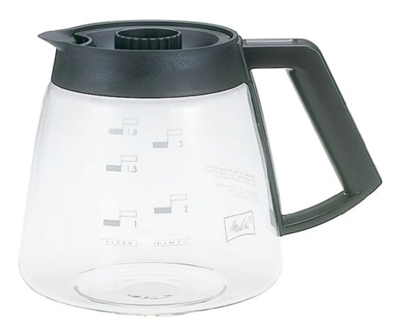 Melitta Glass Jug Replacement Coffee Pot for Filter Coffee Machines Borosilicate Glass 1.8L
