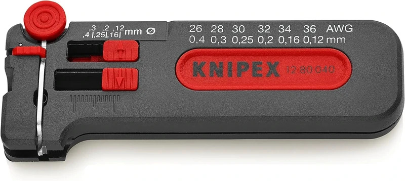 KNIPEX Mini Wire Stripper in Blister 100 mm, 12 80 040 SB