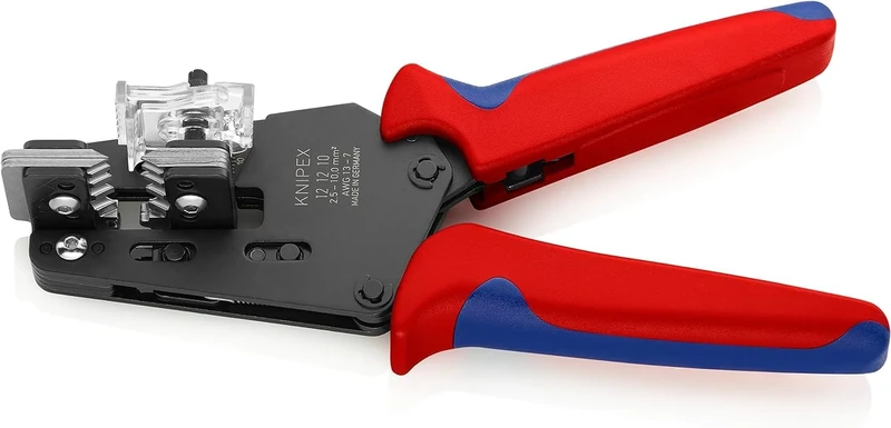 KNIPEX Precision Insulation Stripper with Adapted Blades with Multi-Component Handles 195 mm, 12 12 10