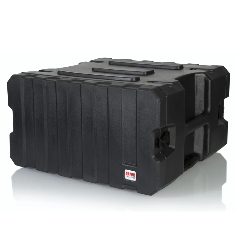 Gator Cases Pro Series Molded Mil-Grade Rack Case with wheels, black (G-PROR-6U-19)