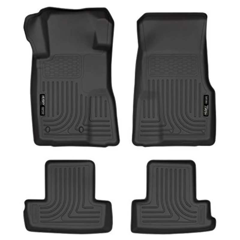 Husky Liners 98371 Fits 2010-14 Ford Mustang Weatherbeater Front 2nd Seat Car Mats, Floor Mats, Black