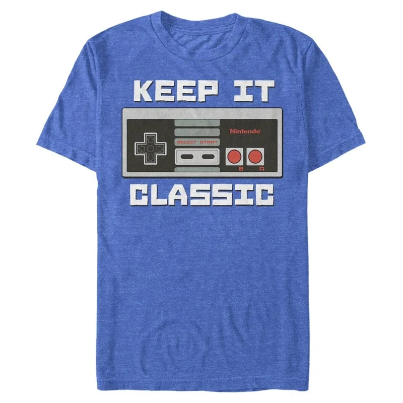 Nintendo Men's Keep It Classic Controller T-Shirt - Royal Heather - Image 1