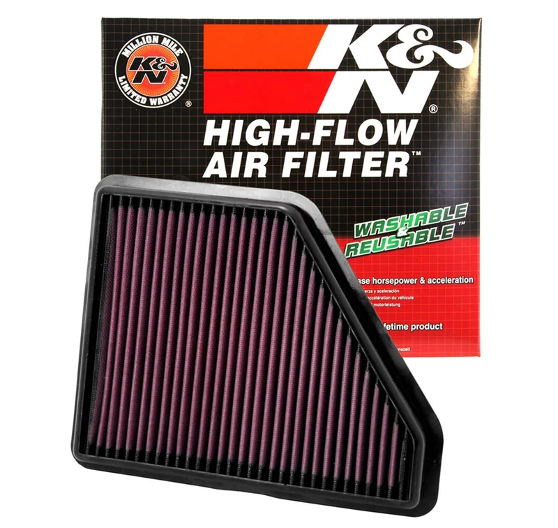 K&N Engine Air Filter: High Performance, Premium, Washable, Replacement Filter: Compatible with 2010-2017 Chevy/GMC (Equinox, Terrain), 33-2439
