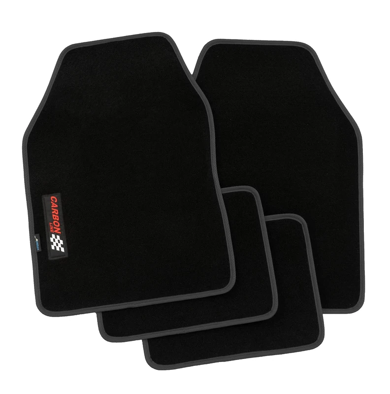 Petex Carbon 11380004 Car Mats Universal Fit Set of 4 Black