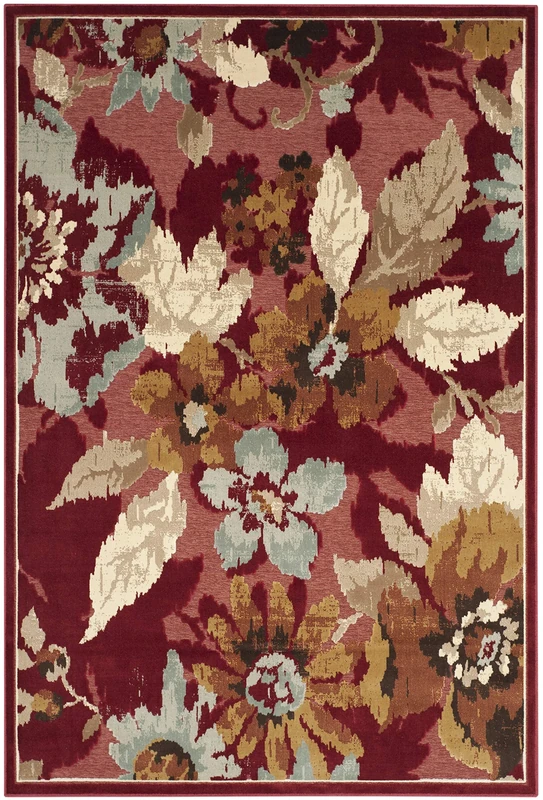 Safavieh Transitional Indoor Woven Rectangle Area Rug, Paradise Collection, PAR148, in Red / Multi, 79 X 122 cm for Living Room, Bedroom or Any Indoor Space