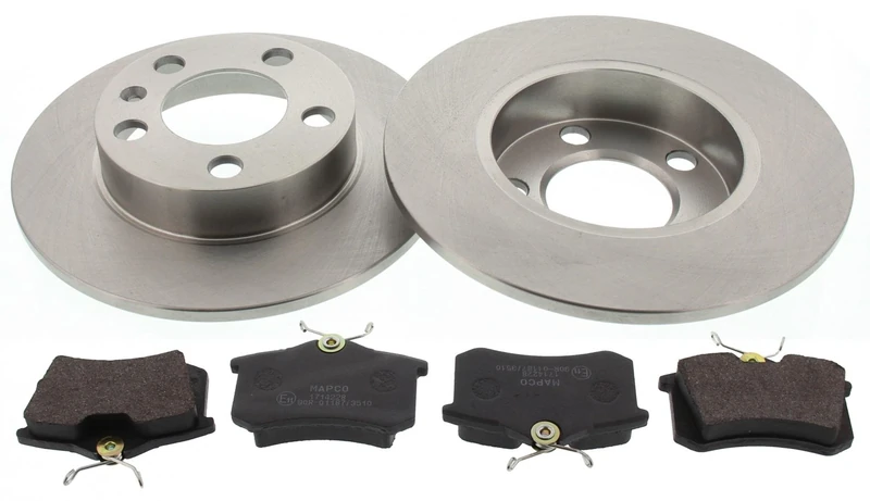 Mapco 47858 Brake Set Brake Discs with Brake Pads Rear Axle