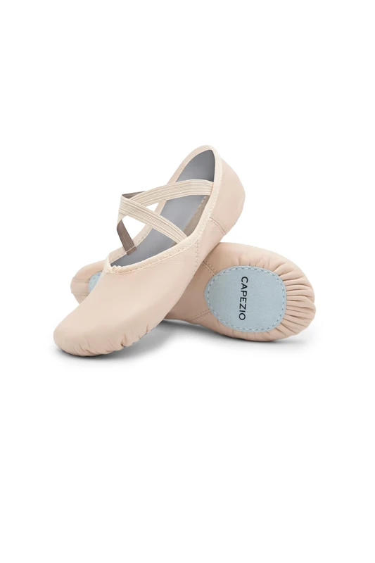 Capezio Women's Leather Juliet Ballet Shoe Flat, Light Pink, 7 UK