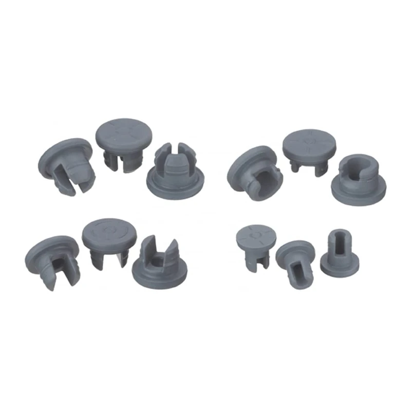 Wheaton W224100-402 Rubber 13mm Ultra Pure Igloo Style Stopper, Gray Bromobutyl/46 (Case of 1000) - Image 1