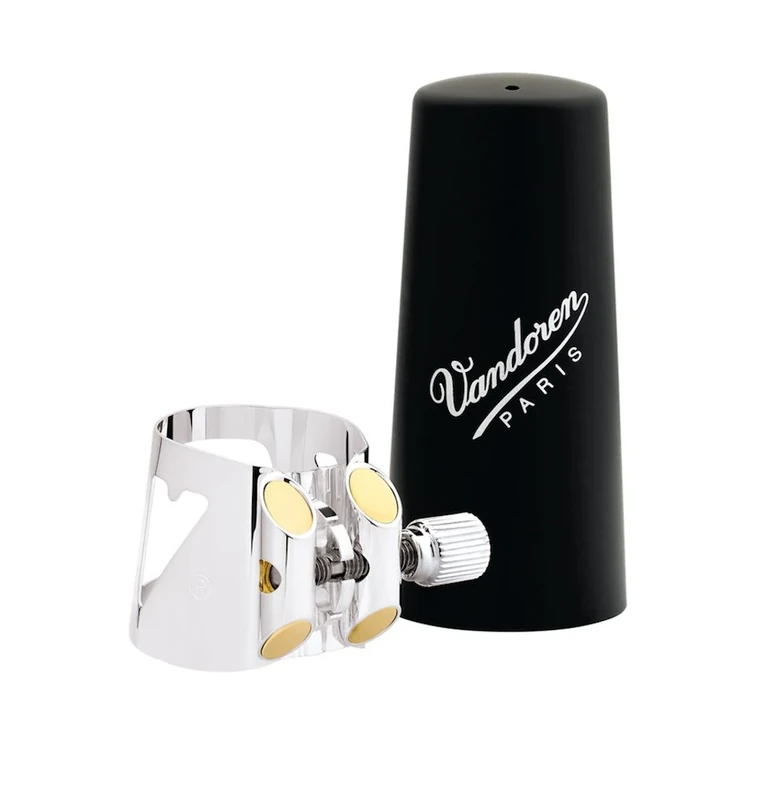 Vandoren LC05P Optimum Ligature And Plastic Cap, fits Bb German System Clarinet (Silver Plated)