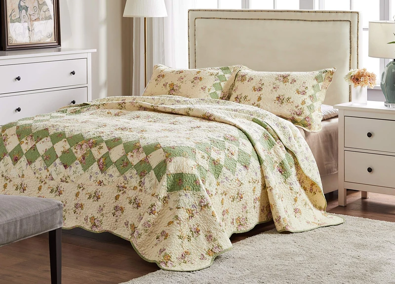 Greenland Home Bliss Twin Quilt Set
