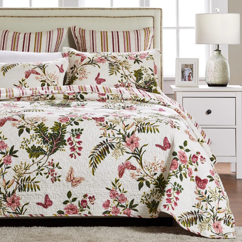 Greenland Home Quilt Set, Cotton, Multi, Queen