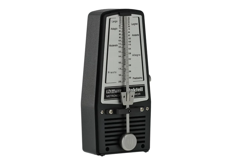 Wittner Metronome Taktell Junior Series 820 - Plastic casing - Without bell - Black - Mechanically wound - No batteries required - Made in Germany