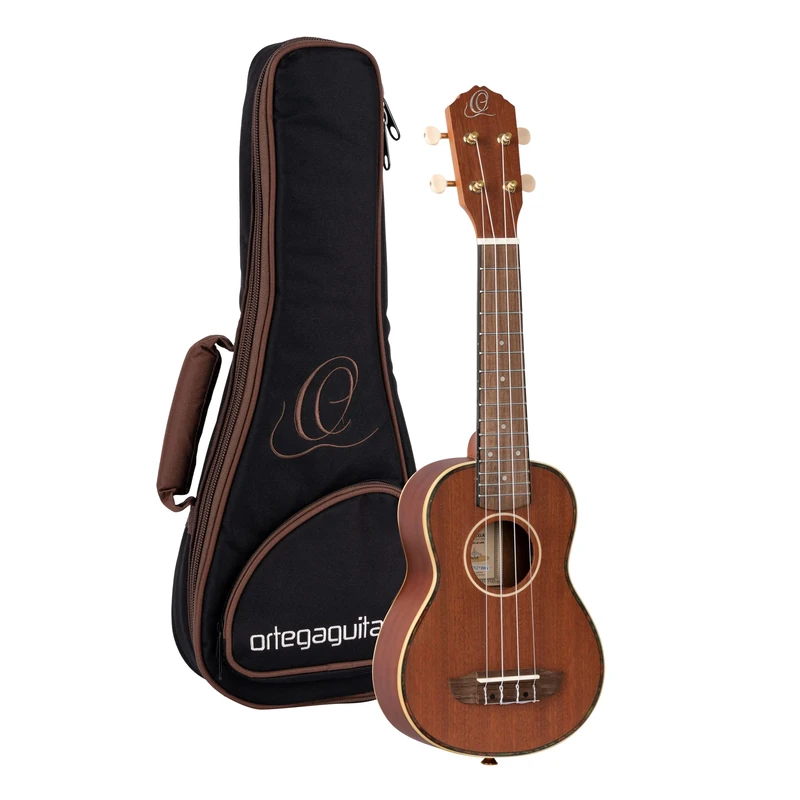Ortega Guitars Soprano Ukulele Acoustic – Timber Series – Including Gigbag – Mahogany, Natural (RU10)
