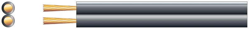 Mercury | High Quality Oxygen Free Speaker Cable | 2 x 79 Strand | Black Sheath | 100m Drum