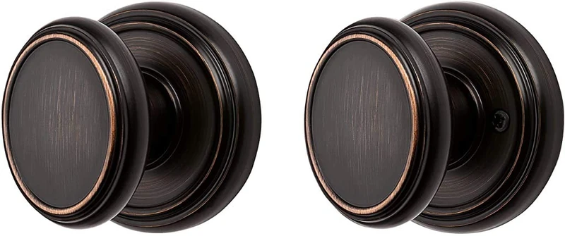 Baldwin Carnaby, Interior Passage Door Knob for Hallway/Closet/Rooms, Non-Locking Door Handle with Microban Protection, in Venetian Bronze