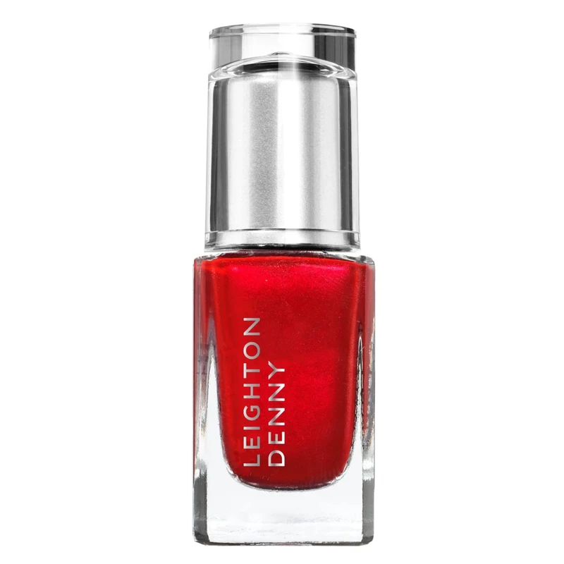 LEIGHTON DENNY Caught Red Handed Nail Polish, High Performance Red Nail Varnish, 12ml