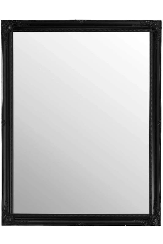 Huge Satin Black Shabby Chic Overmantle/Wall Mirror complete with Premium Quality Pilkington's Glass - 'Huge' Size: 42inches x 54inches (107cm x 137cm) - ITV Show Supplier - BEST PRICE ON AMAZON - ONLY AVAILABLE FROM SHABBY CHIC MIRRORS