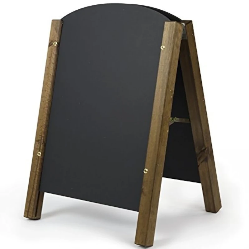 Chalkboards UK Small A-Frame, Rounded Top, Wood, (A2) 75 x 45 cm