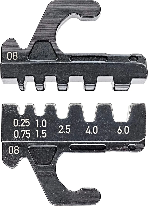 KNIPEX Crimping Die for Insulated and Non-Insulated Wire Ferrules 0.25-6 mm², 97 39 08