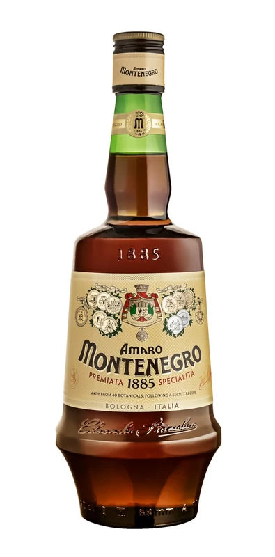 Amaro Montenegro, Iconic Italian liqueur since 1885. Balanced flavour created with 40 botanicals and a secret recipe Bottle of 70 cl, 23 ABV