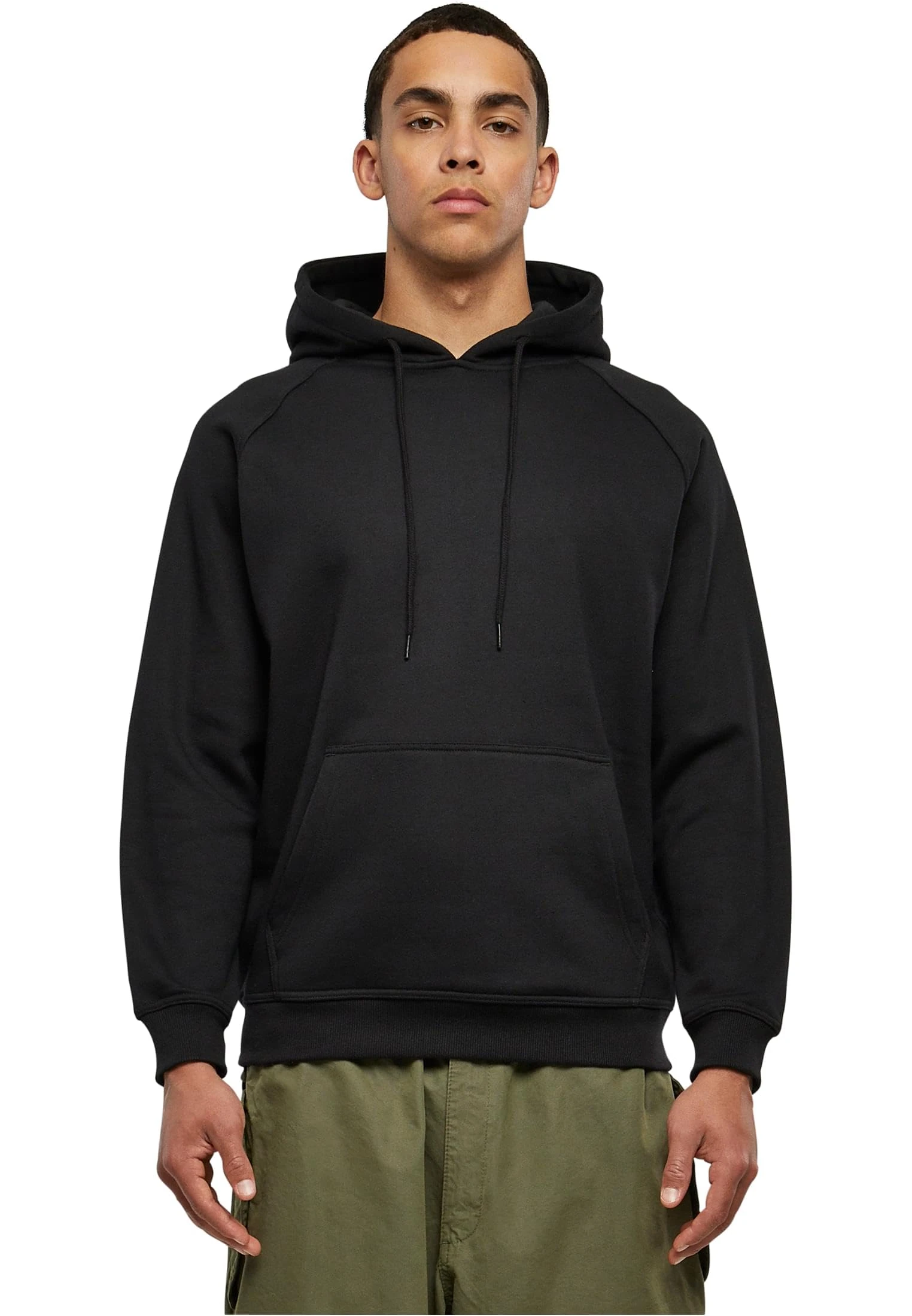 Urban Classics Men's Blank Hoody Jumper, Black, S