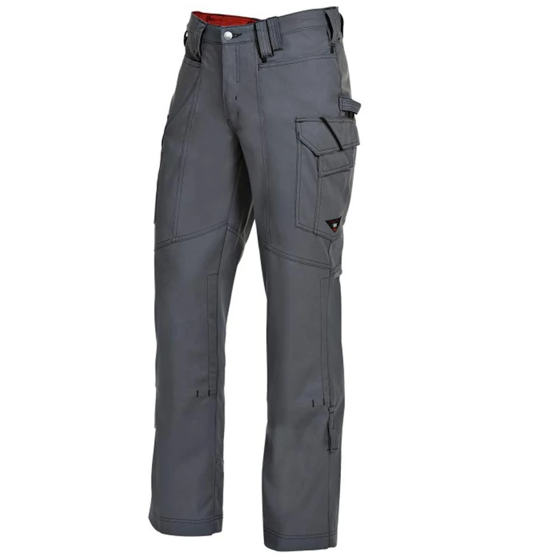 BP 1899-688-53-37/38s Fabric Blend with Stretch Work Trousers for Men, Waistband with Belt Loops, 54% Polyester/43% Cotton/3% Elastolefin, Dark Grey/Black, 37/38S Size