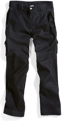 BP 1888-688-32 Work Trousers, Waistband With Belt Loops, 300,00 G/M², Fabric Blend With Stretch, Black, Size 35/36L
