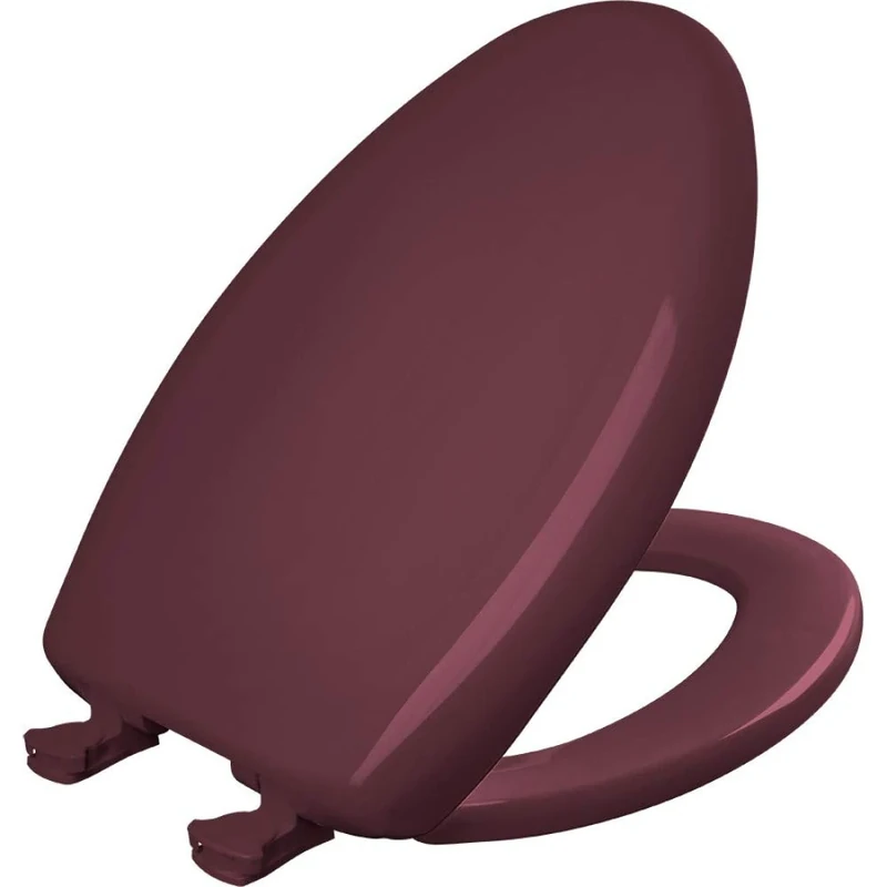Bemis 1200SLOWT 373 Toilet Seat Will Slow Close, Never Loosen and Easily Remove, Loganberry, Elongated