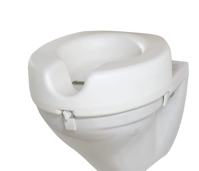 Wenko 17950100 Raised WC seat Secura 150 kg loadbearing Capacity, Plastic, 41.5 x 17 x 44 cm, White