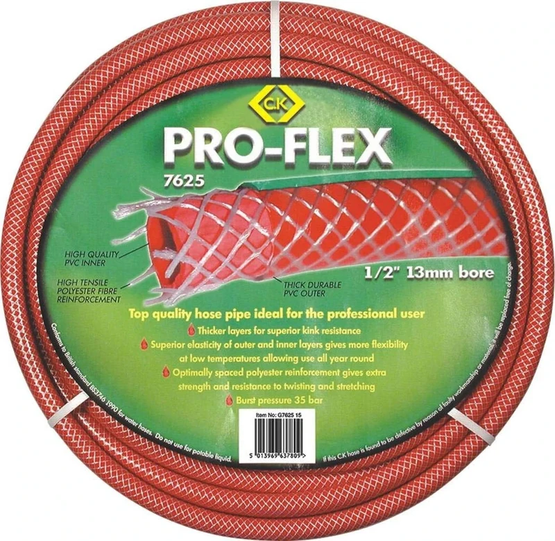 C.K 7625 Pro-flex Hose Pipe 1/2" X 75m