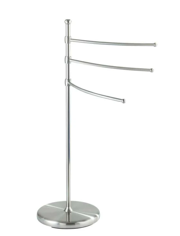 Wenko 16842100 Towel Stand Adiamo with 3 arms Clothes Stand, Metal Steel, 28.5 x 90 x 53 cm, Matt