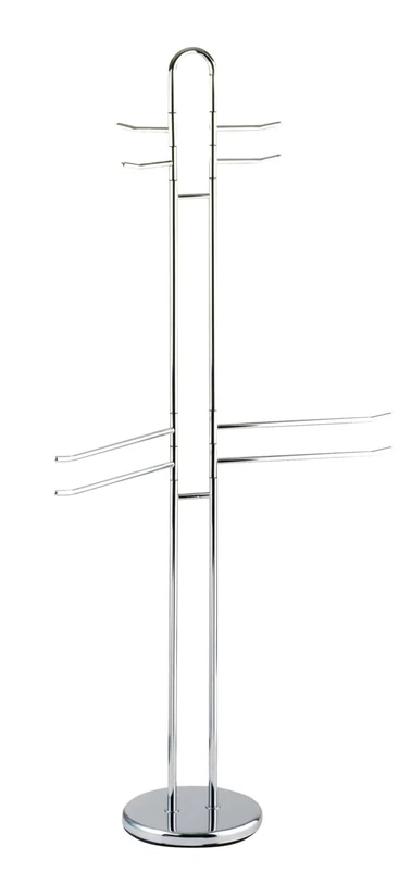 Wenko 15581100 Exclusive Towel Stand Palermo Clothes Stand, 8 arms, Metal Steel, 55.5 x 168 x 28.5 cm, Chrome