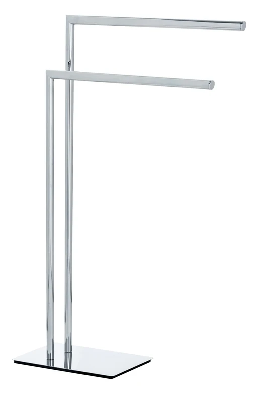 WENKO 18563100 Towel Stand Recco - Clothes Stand, 2 arms, Steel, 48 x 80.5 x 20 cm, Chrome