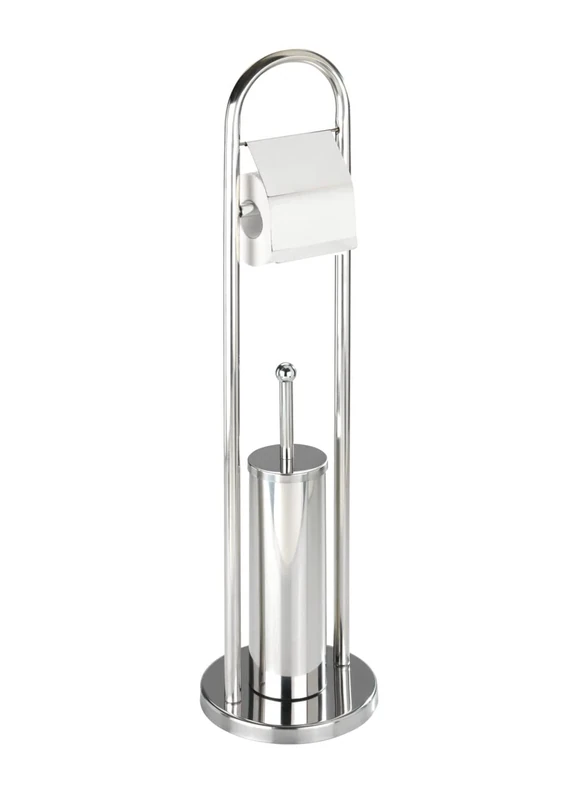 Wenko 16993100 Exclusive freestanding WC Brush Set Vasto, Metal Stainless Steel, 22 x 81 x 22 cm, Shiny