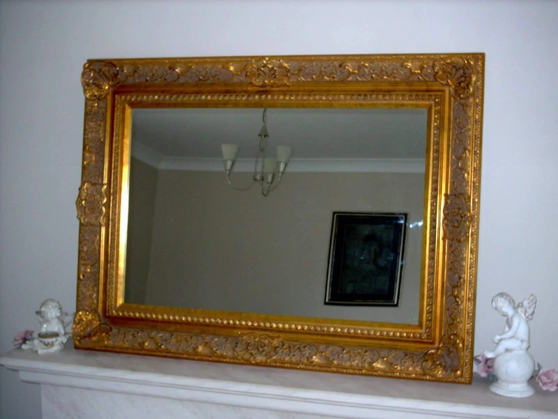 Magnificent Gold Elizabethan Style Highly Decorative Wall Mirror complete with Premium Quality Pilkington's Glass - Large Size 40 inch x 30 inch (102cm x 77cm) with huge 5 inch frame - ITV Show Supplier - BEST PRICE ON AMAZON - ONLY AVAILABLE FROM SHABBY CHIC MIRRORS