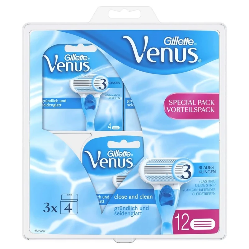 Gillette Simply Venus Razor With Cartridge Refills 1ea