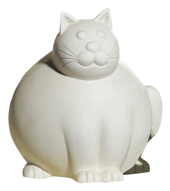 GILDE Molli Decorative Cat Figurine Matt Cream Height 29 cm