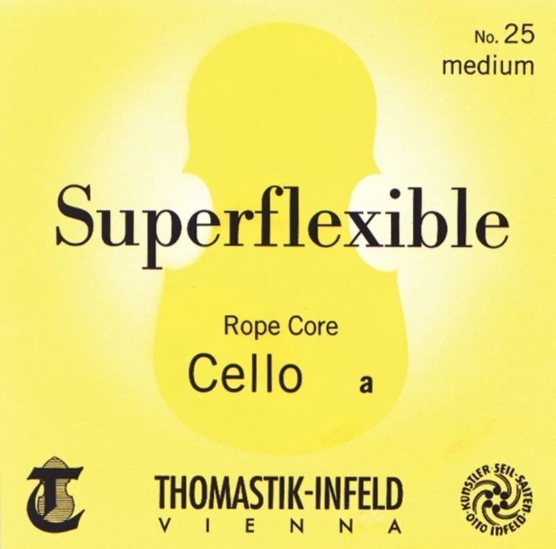 Thomastik Saiten für Cello Superflexible Seilkern Satz 4/4 stark Chrom