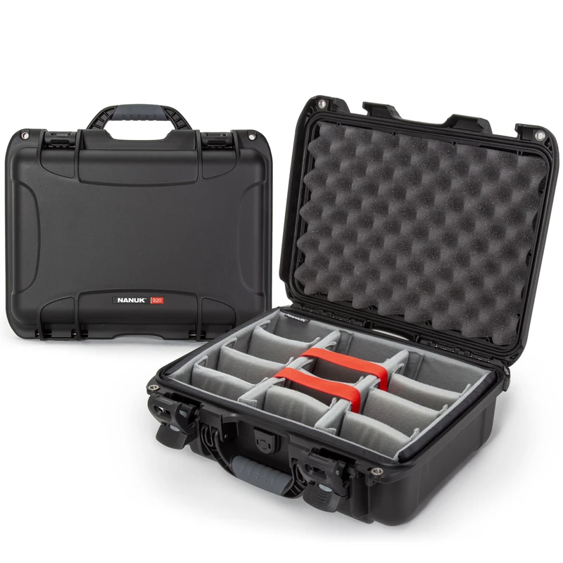 NANUK Medium Series 920 Lightweight NK-7 Resin Waterproof Protective Case with Padded Dividers, Black