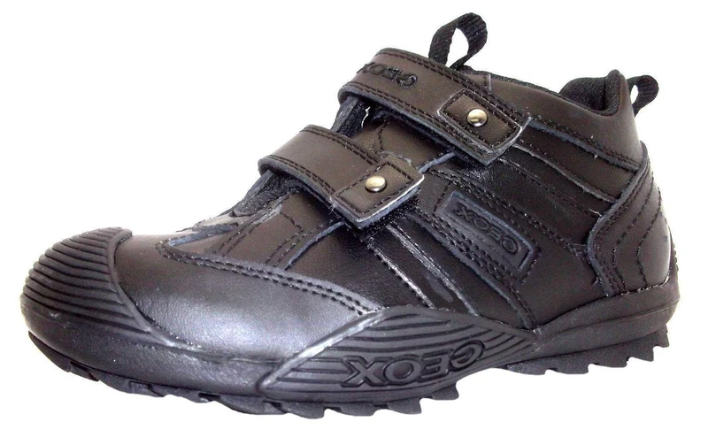 Geox Boys J Savage G Low Top Trainers, Black, 13 UK