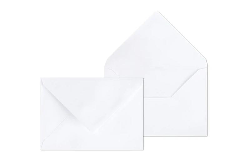 Clairefontaine 2231C - Box of 500 Envelopes - Size: B6-120x176mm - Gummed - Weight: 90g/m² - White Colour - Mailing - Correspondence - Manufactured in France