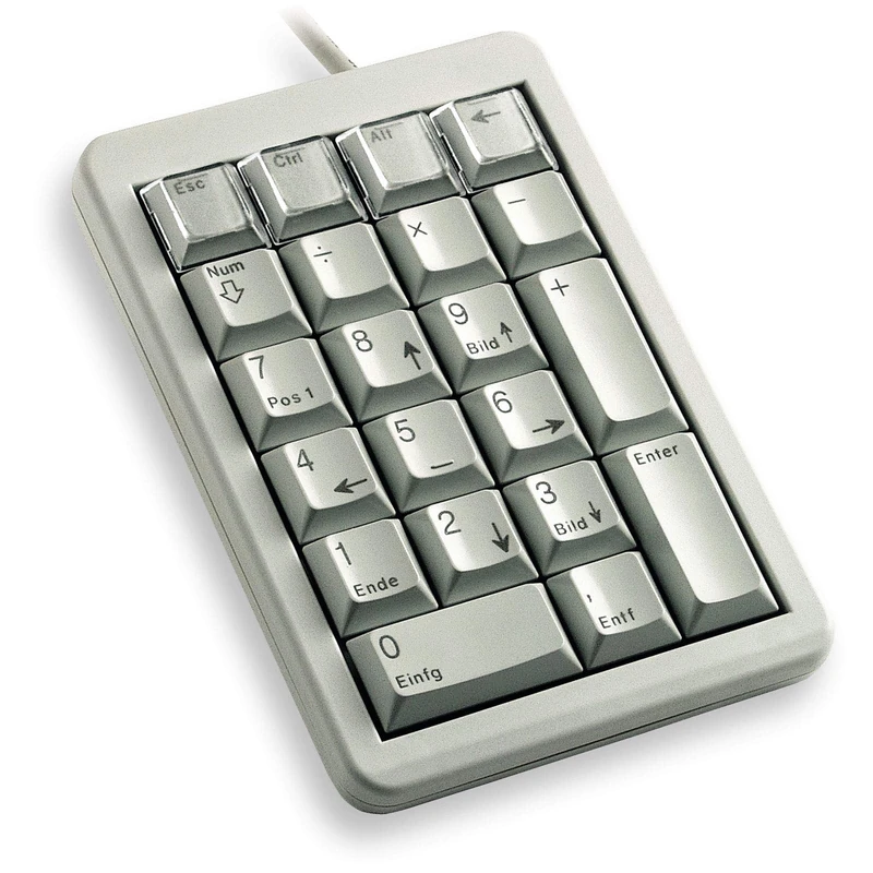 CHERRY G84-4700, Programmable Keypad, French Layout with Numeric Keypad, Wired (USB-Connection), Plug & Play, Mechanical ML Switches, Grey