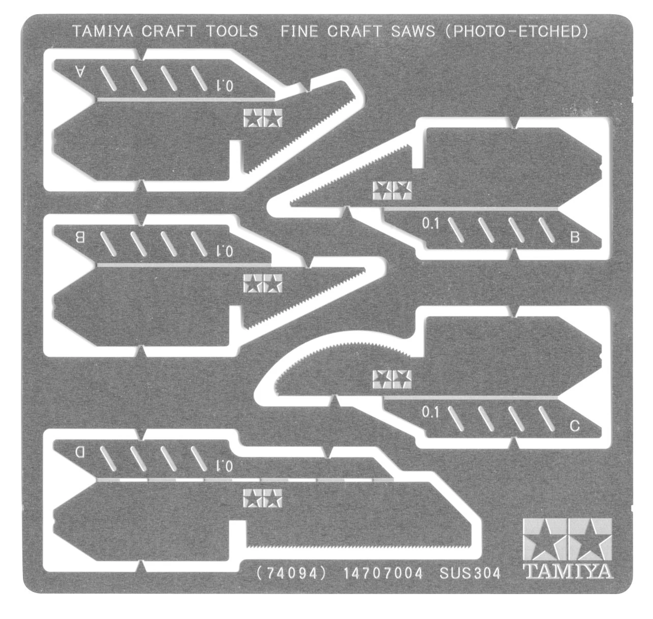 Tamiya 300074094 Fotoätz 0.1 Multipurpose Blade (Pack of 5)