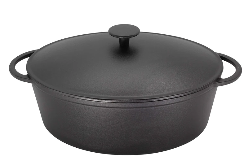Karl Kruger Rustica Cast Iron Series Goose Roasters Ovel, Black, 30 x 34 x 30 cm