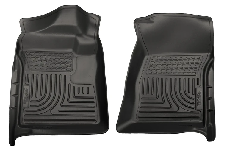 Husky Liners Weatherbeater | Fits 2007-2013 Chevrolet Silverado/GMC Sierra 1500, 2007-2014 Chevrolet Silverado, GMC Sierra 2500HD, 3500HD, 2500 HD (Standard Cabs), Front Row Liner, Black | 18221