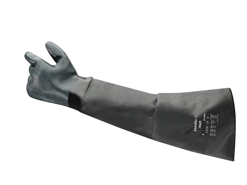 Ansell AlphaTec 19-026 Neoprene Work Gloves, Industrial PPE, Mechanical Protection, Chemical Resistant, Men Women, Size XL (1 Pair) - Image 1